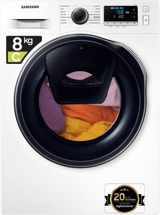 Actual product image Samsung Front-loading washing machine8 kg, C (8 kg, Left)