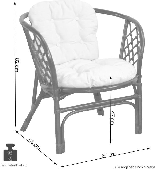 Actual product image Möbel Direkt Online Sonja (70 x 70 x 57 cm)