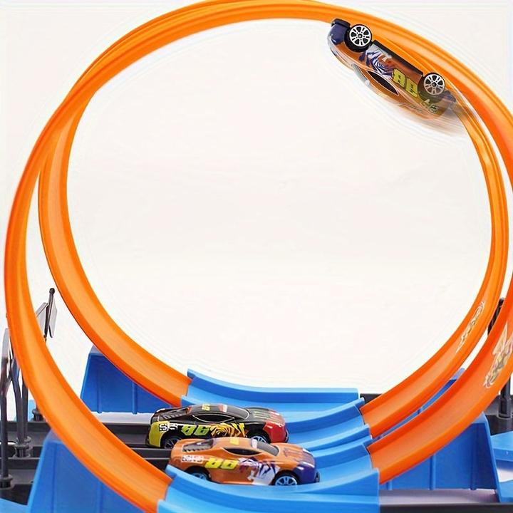 Actual product image Activity Board 360° rotating race track rollercoaster set, children's high-speed car racing, car track sets