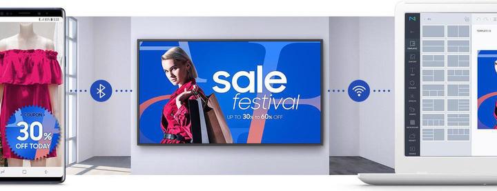 Actual product image Samsung QH75B (3840 x 2160 Pixels, 75")
