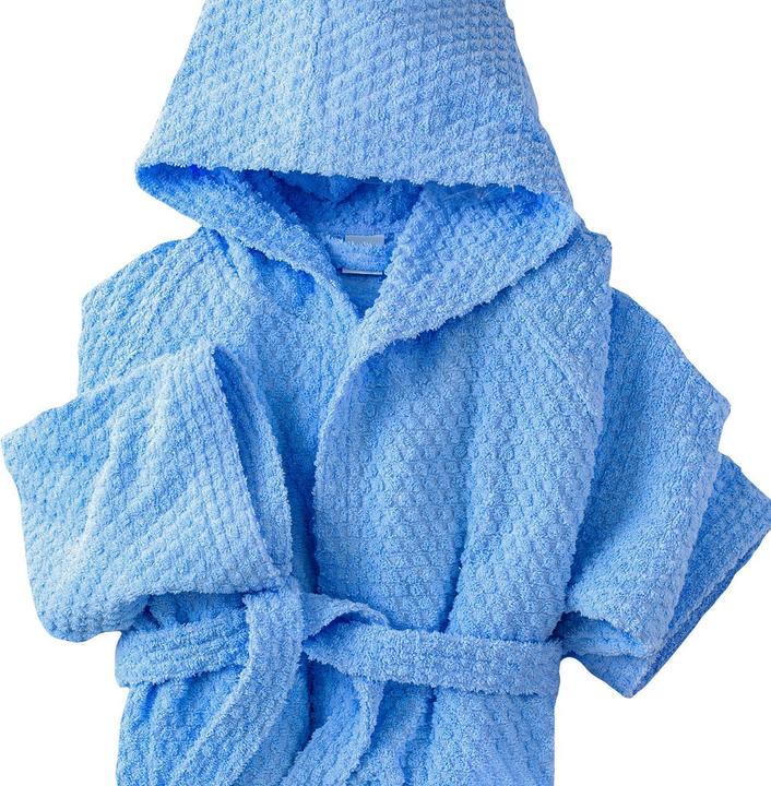 Immagine prodotto Casativo Accappatoio con design a nido d'ape, unisex, azzurro, M (M)