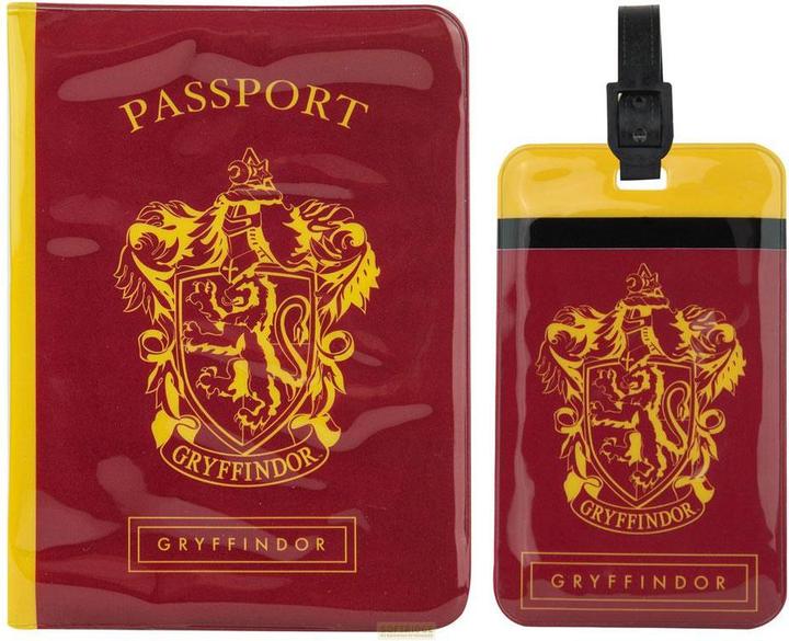 Immagine prodotto Cinereplicas Harry Potter - Set di etichette e copri passaporto Grifondoro - Licenza ufficiale