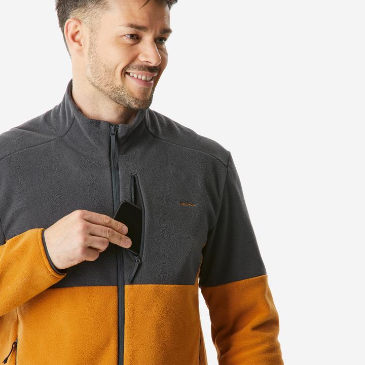Actual product image Quechua Fleece jacket for men hiking - MH500 brown (XL)