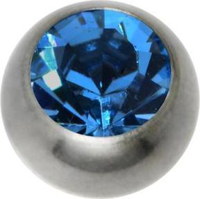 Produktbild Bijouteria 1.2mm Titan Piercingteil (Swarovski Kristall, Titan)