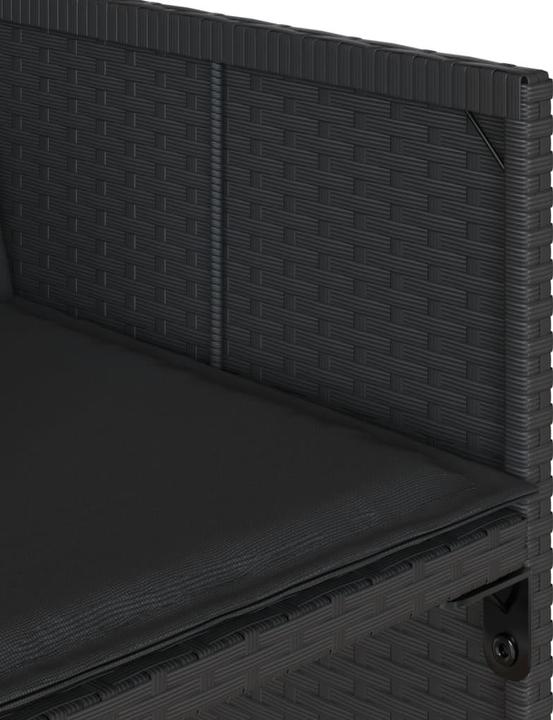 Produktbild VidaXL Gartenmöbel Essgruppe Gartengarnitur Sitzgruppe 15tlg Schwarz Poly Rattan (275 cm)