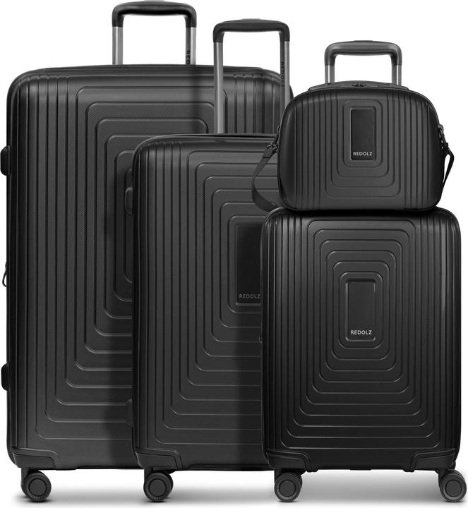 Produktbild Redolz Essentials 14 4-Rollen Kofferset + Beautycase 4 tlg. mit Dehnfalte (264 l, XL (ab 115l))