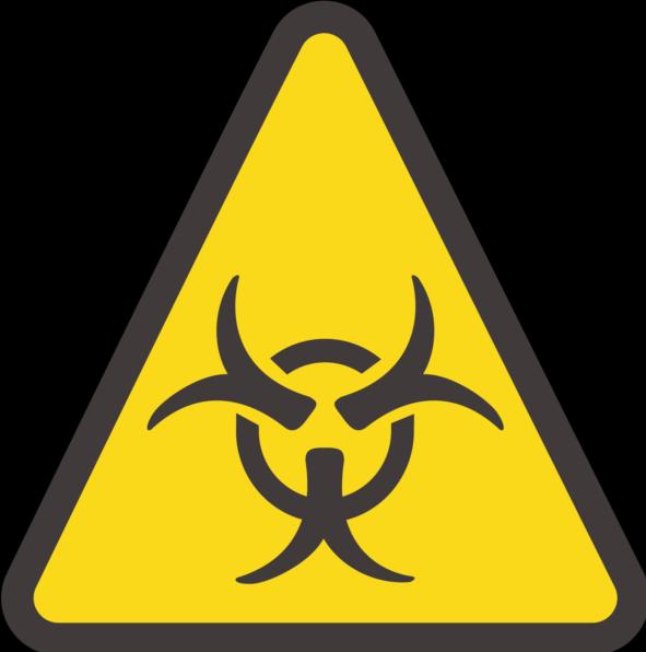 Actual product image Bügelbilder Bügelbild Industrie Symbol Achtung Virus