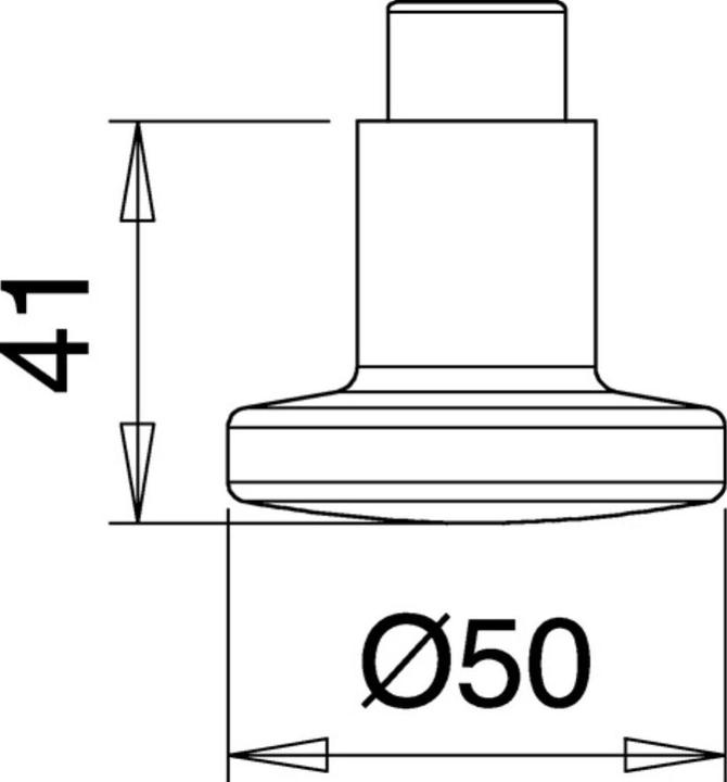 Produktbild EDI Türknopflochteil K7 Edelstahl F00 Aufnahme 8 mm gerader Kopf (Türknopf)
