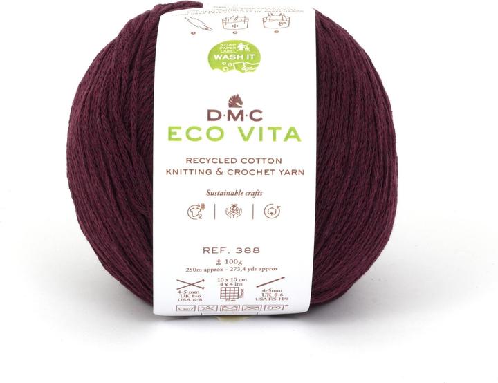 Actual product image DMC Wool Eco Vita 100 g, Bordeaux (250 m)
