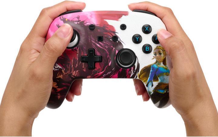 Actual product image PowerA Enhanced Wireless Switch Controller - Zelda Blood Moon (pink/white) (Switch Lite, Switch)