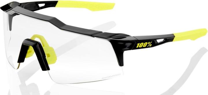 100% Speedcraft Small Photochromic Lens Sunglasses (Gloss Black, Photochromes)