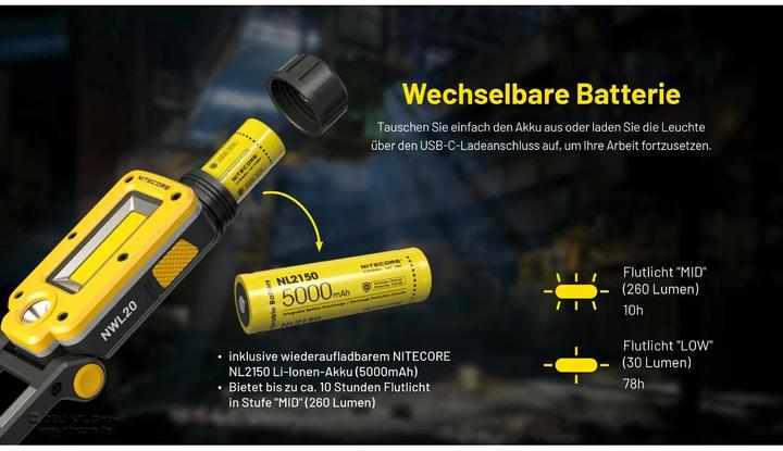 Produktbild Nitecore NWL20 (600 lm)