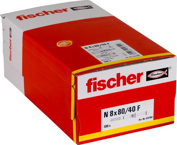 Produktbild Fischer Nageldübel N 8x80/40 F (100) (100 Stk.)