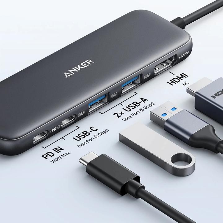 Produktbild Anker 332 USB-C Hub 5-in-1 (USB-C, 5 Ports)