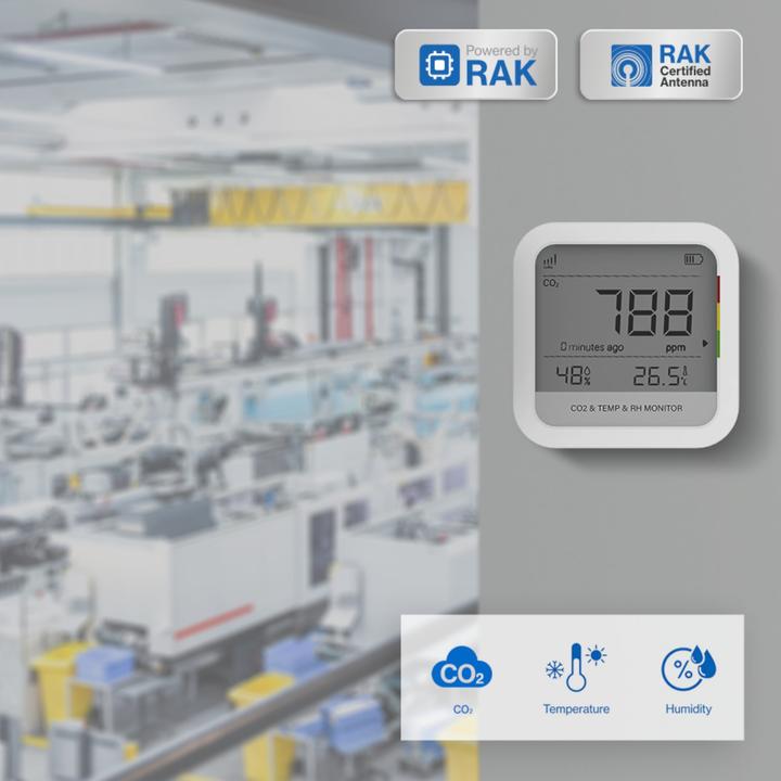 Produktbild RAK Wireless Qingping LoRaWAN CO2,Temperatur- und Feuchtigkeitsanzeige