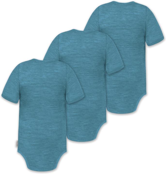 Image du produit Normani Lot de 3 bodies manches courtes bébé mérinos "Tihoi" - 9311 (80)