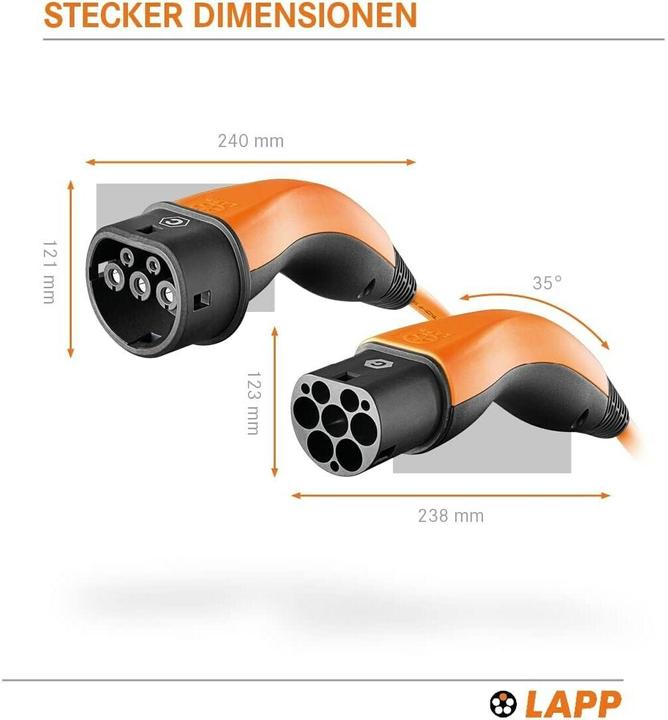 Immagine prodotto Lapp Mobility EV-TYP2 Ladekabel HELIX 1-phasig (Tipo 2, 7.40 kW, 32 A, 5 m)