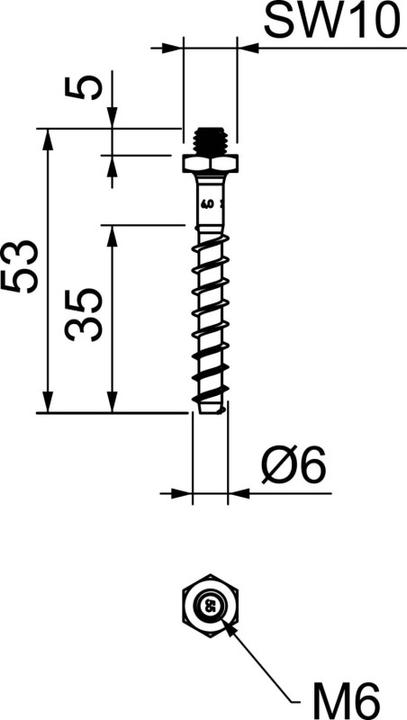 Actual product image OBO Bettermann Fire protection screw anchor (1 pcs.)