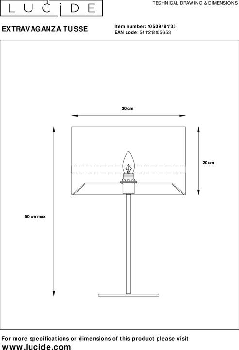 Actual product image Lucide Extravaganza Tusse (E14)