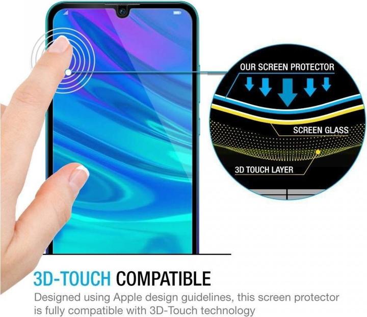 Produktbild Screenguard Huawei P Smart 2019 Full Screen Panzerglas Schutzfolie 2.5D 9H (1 Stück, Huawei P Smart (2019))