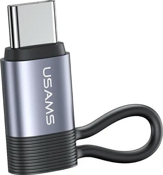 Actual product image Usams Adapter AU17 Lightning - USB-C 30W stalowy/aluminium SJ677LN01 (US-SJ677) (USB Type C, Lightning)