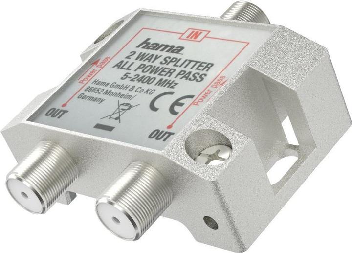 Immagine prodotto Hama Distributore SAT, 2 vie, completamente schermato (5 dB, Collettori e ramificazioni)