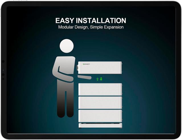 Immagine prodotto Growatt 5,1 kWh Batteria di accumulo ARK XH completa per inverter ibridi MIN-XH e MOD-XH Sì 10,24Kwh