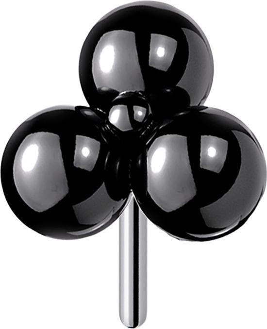 Produktbild Star Piercing Threadless schwarz drei Kugeln (Titan G23, ohne Messing)