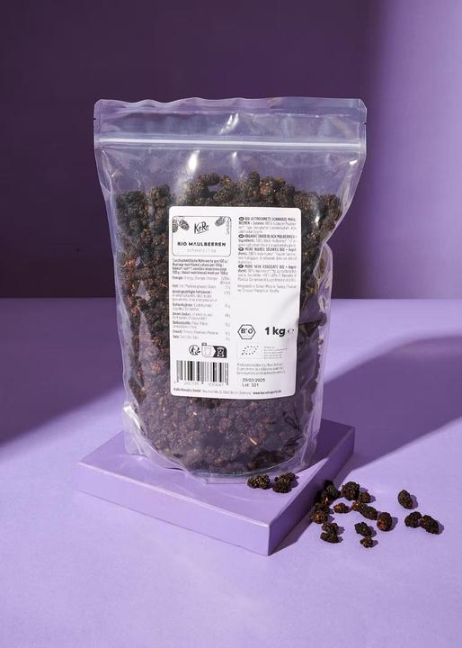 Actual product image KoRo Organic dried black mulberries (1000 g)