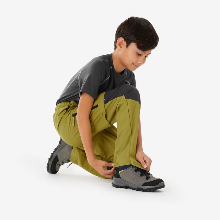 Image du produit Quechua Pantalon modulable de randonnée enfant 7-15 ans, MH500 khaki jaune (10, 11, 12)