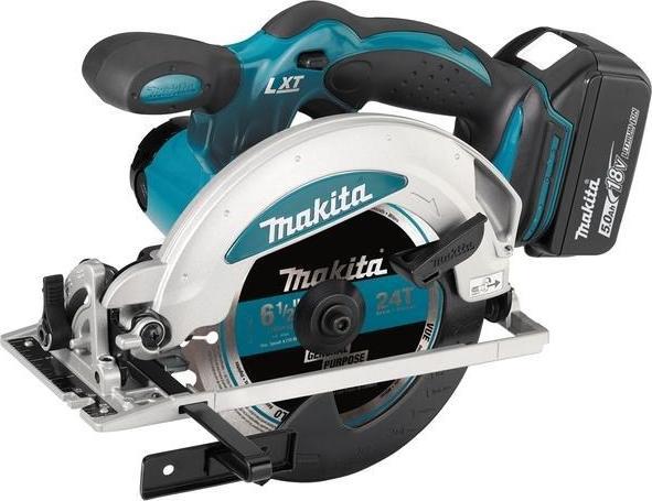 Makita DSS610RTJ Akku-Kreissäge, 18 V, 2x 5,0 Ah Li-Ion, 57 mm, ø165x20mm 24T, 3,5 kg, MAKPACK