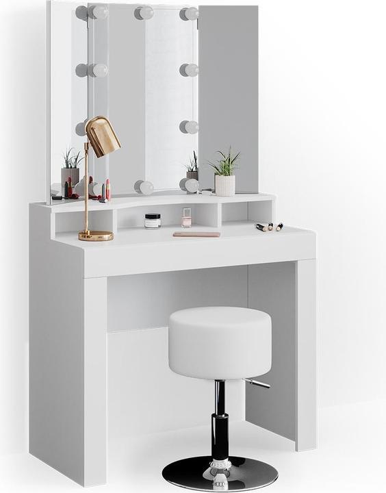 Actual product image Vicco Nora with stool and lighting (43.5 x 43.5 x 155 cm)