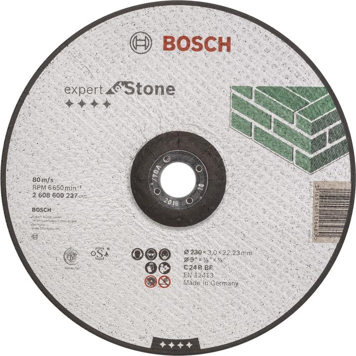 Bosch Professional Zubehör Trennscheibe gekröpft Expert for Stone C 24 R BF, 230 mm, 3,0 mm