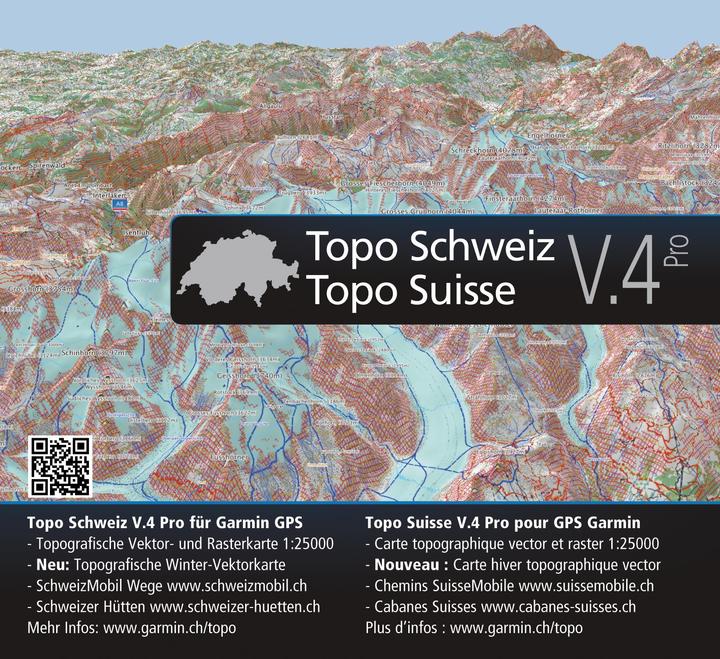 Produktbild Garmin TOPO Schweiz V4 Pro