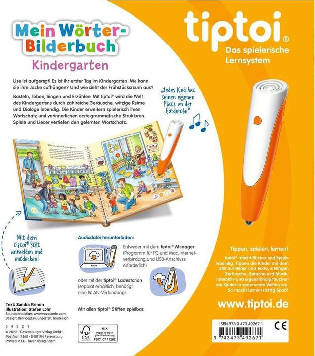 Image du produit tiptoi Kindergarten (Allemand, Sandra Grimm, Stefan Lohr, 2022)