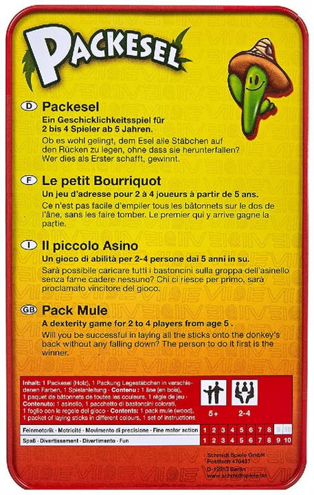 Nährwerte und Zutaten Schmidt Spiele Packesel (Deutsch)