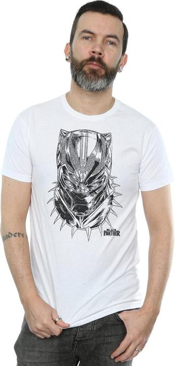 Actual product image Mens Black Panther Spray Headshot T-Shirt (XXL)