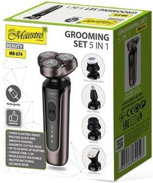Immagine prodotto Maestro Zestaw do golenia 5w1 USB MR-674