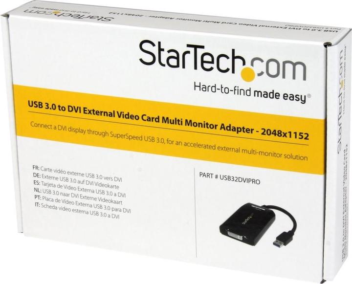 Image du produit StarTech Adaptateur Vidéo USB 3 Vers Dvi (DVI, USB-A, 7.80 cm)