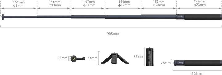 Produktbild SmallRig Selfie Stick Action Cameras