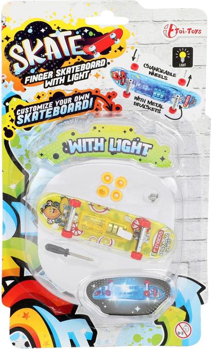 Produktbild Toi-Toys Finger-Skateboard mit Licht und zusätzlichen Rädern
