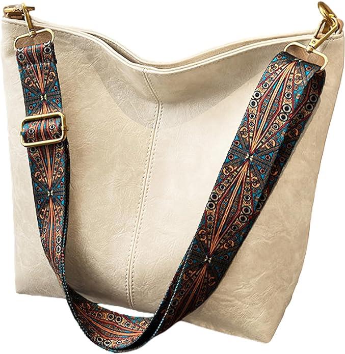 Only-Bags.Store Vintage grosse Kapazität Hobo Tasche, Retro-Schulter-Tasche, Frauen Bohemian Handtasche & Geldbörse