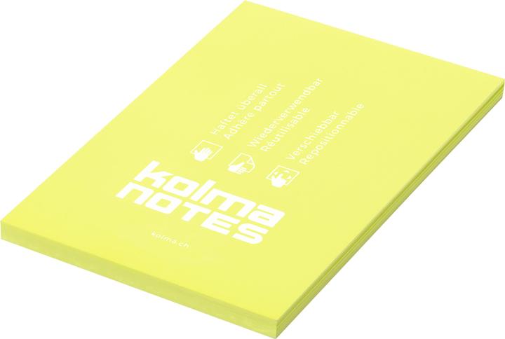 Kolma Haftnotizen Notes A6 statisch haftend gelb (105 x 148 mm)