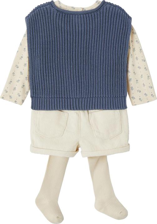 Produktbild Vertbaudet Mädchen Baby-Set: Shirt, Shorts, Pullunder & Strumpfhose (68)