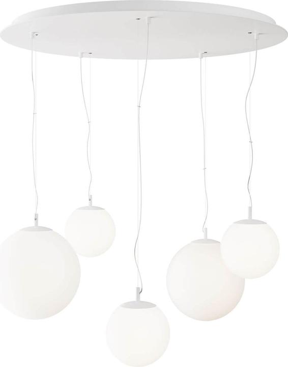 Maytoni Basic form pendant light, pendant light 5x E27 white, matt (E27)