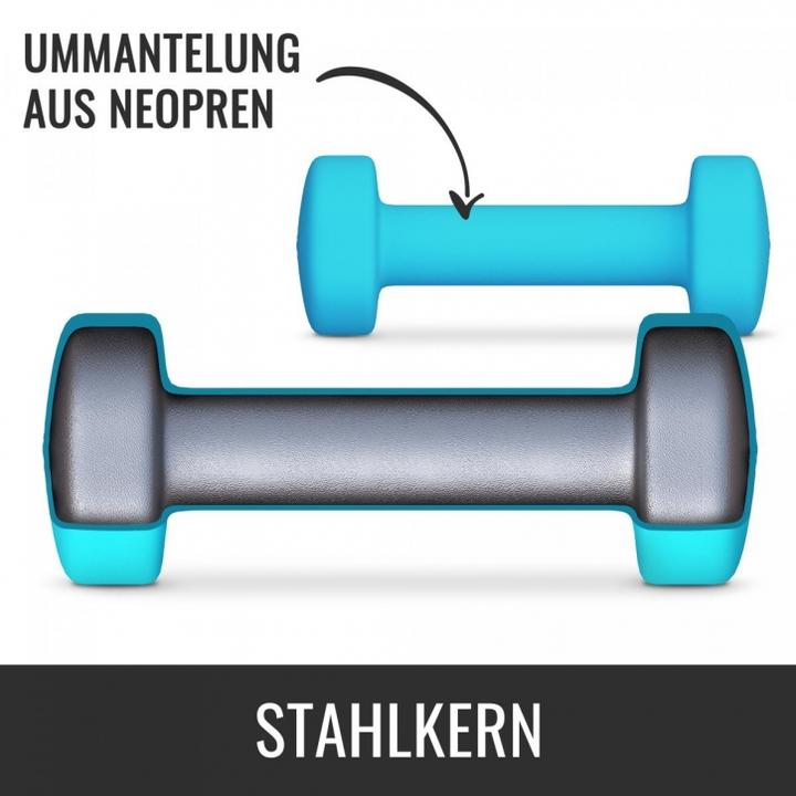 Produktbild Gorilla Sports Hantelkoffer (2 x 2 kg, 2 x 3 kg, 2 x 1 kg)
