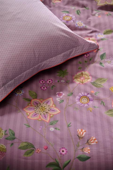 Actual product image PIP Studio Flores Bailando bed linen purple 135x200cm (1 set) (Duvet cover, 135x200 cm)