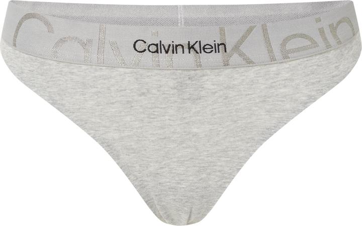 Calvin Klein Damen Thong Tangahöschen, Grey Heather, S (S)