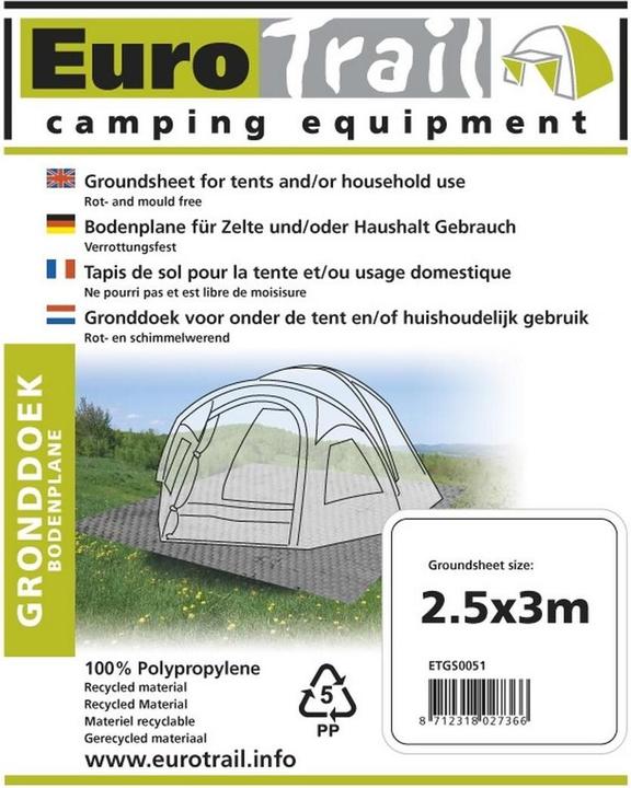 Image du produit Eurotrail Tapis de sol ECO perméable à l'eau/respirant
