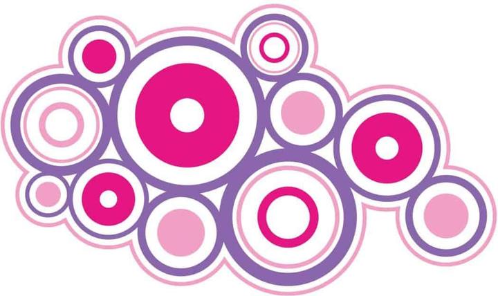 Produktbild Trenddeko Retro Ringe pink (120 x 71 cm)